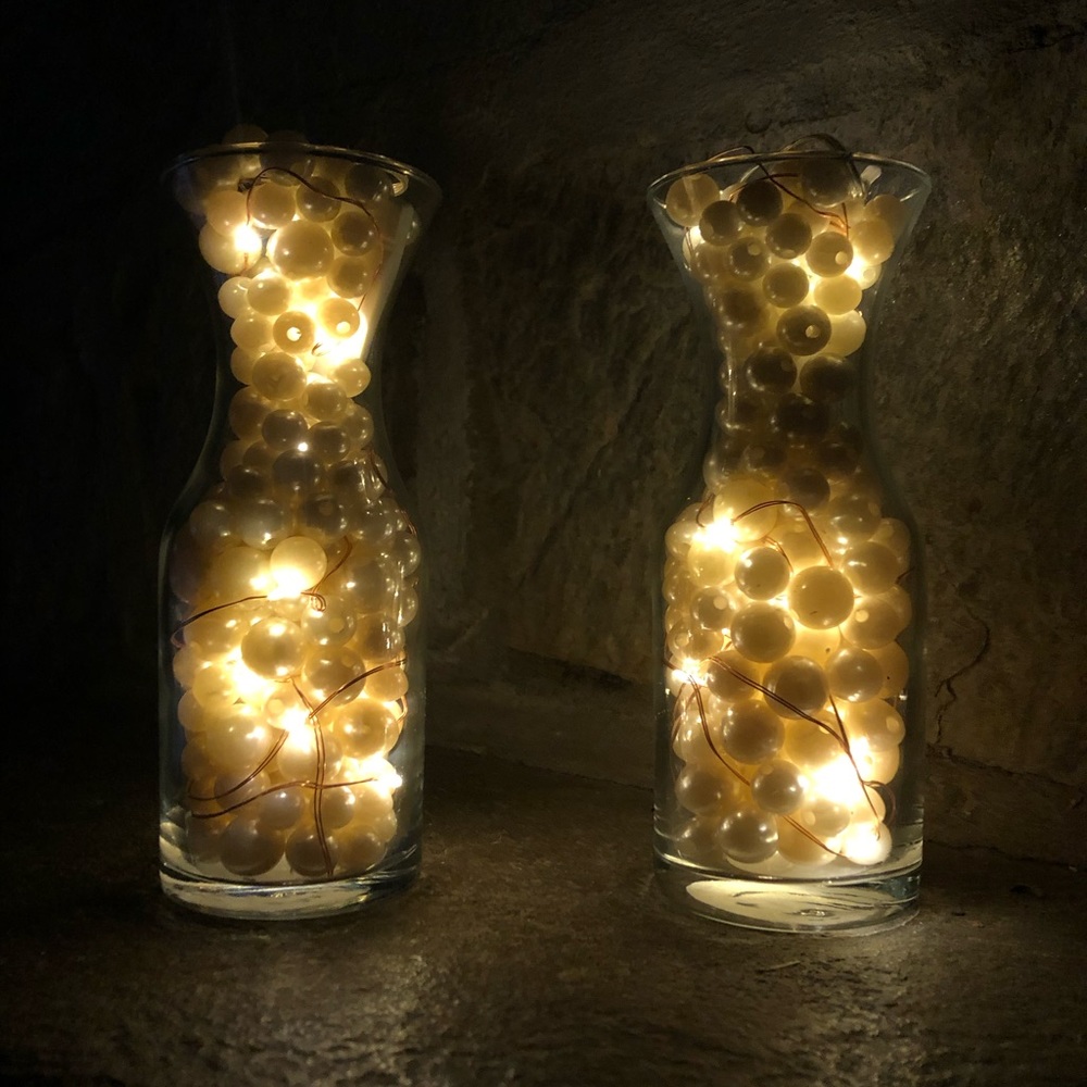 Homemade Pearl vase decor